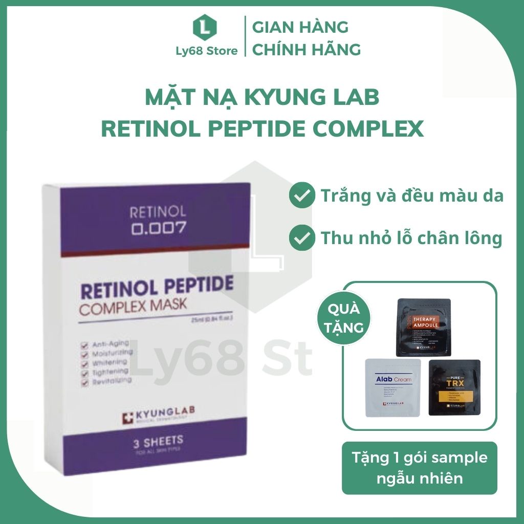 Mặt Nạ Retinol Kyung Lab, Retinol Peptide Complex Mask Giúp Phục Hồi Da, Trắng Sáng, Se Khít Lỗ Chân Lông