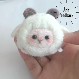 Len Chọc Handmade, Bộ Kit Len Chọc Cừu Cục Cưng [Cho Người Mới Bắt Đầu]