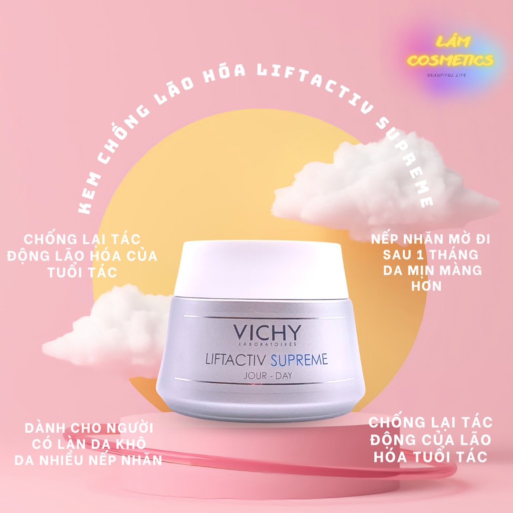 Kem dưỡng ngăn ngừa các dấu hiệu lão hóa và làm săn chắc da Vichy Liftactiv Supreme
