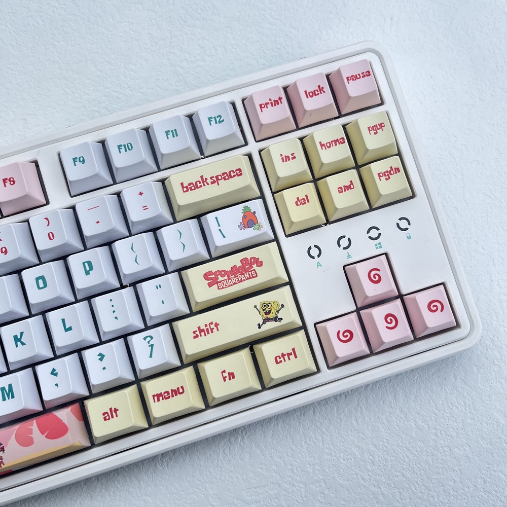 SpongeBob SquarePants Keycaps Cherry Profile dễ thương Anime PBT Dye Sub Bàn phím cơ học Keycap