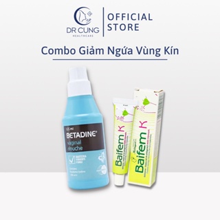 Combo dung dịch vệ sinh betadine, gel bôi ngứa baifem k - ảnh sản phẩm 2