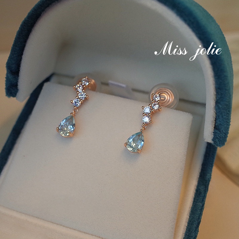 ✨ Miss Jolie ✨khuyên tai không cần bấm lỗ Hoa Tai Dạng Kẹp Không Đau Đính Đá Zircon Đơn Giản Thanh Lịch Dành Cho Nữ