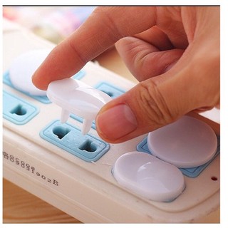  Set 2 Nút nhựa bọc ổ điện 2 chạc chống giật, nút chặn ổ điện - an toàn cho bé