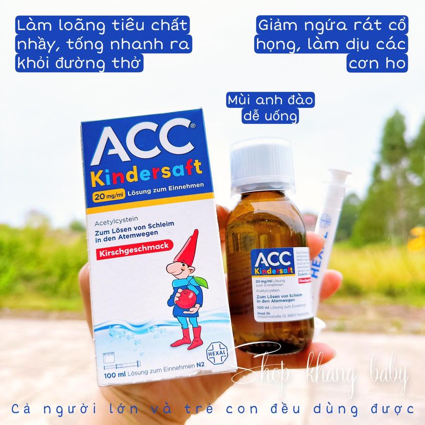 Siro ho long đờm ACC Kindersaft 100ml - Shop Khang Baby