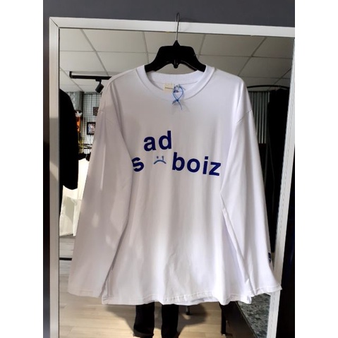 Áo thun tay dài Sadboiz ripped signature long sleeve form rộng oversize Full tag Nam nữ