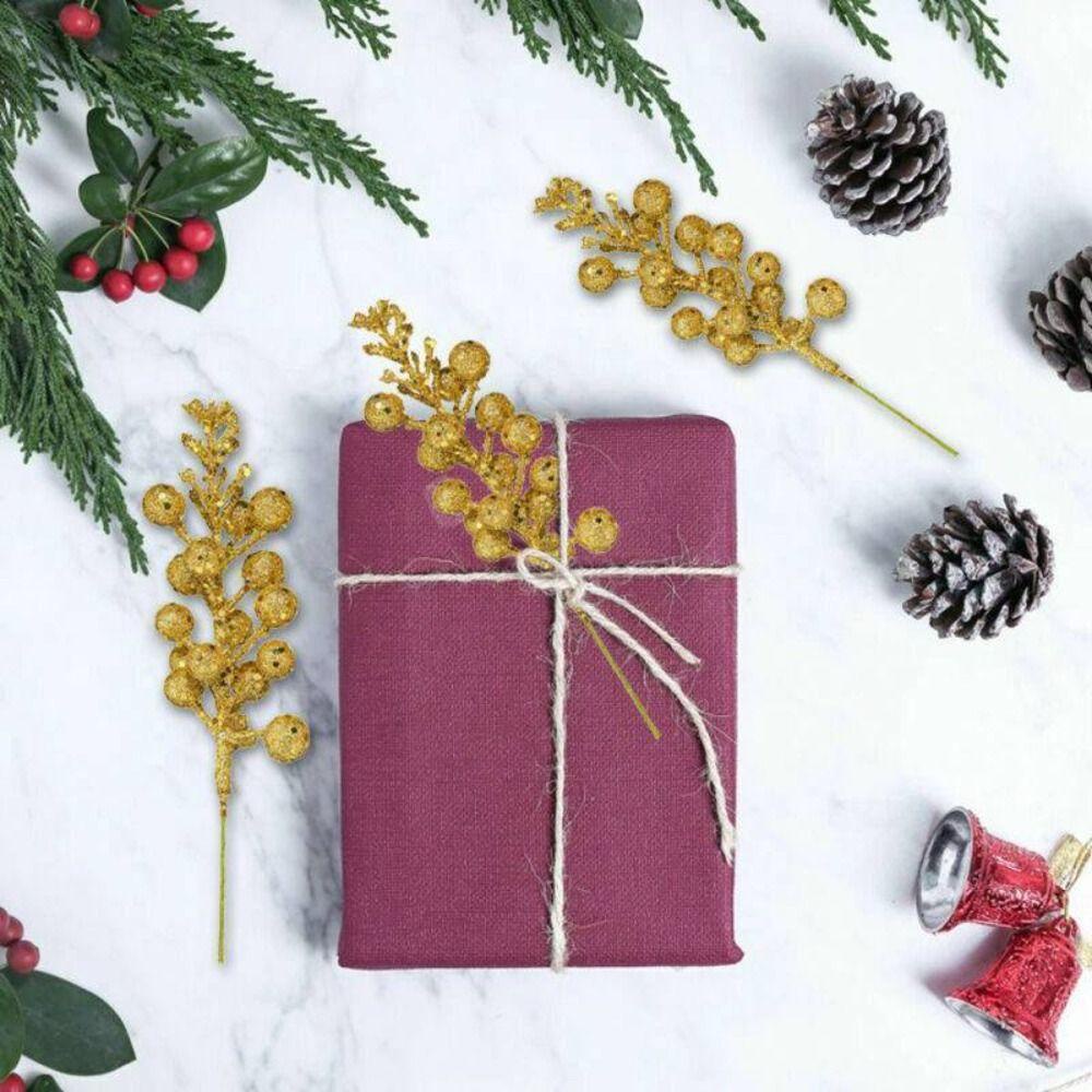 LET Set 12 Nhánh Trái Cây Giả Trang Trí Giáng Sinh