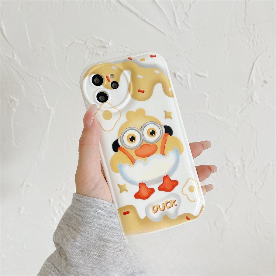 Ốp Điện Thoại Hình Chú Gà Con Màu Vàng Cho Iphone6 6splus 7 7plus 8 8plus XR x xs 12 11 pro max plus 13 promax-5011