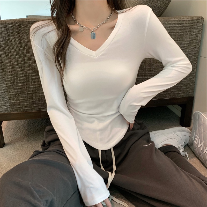 NRVP Áo Thun Nữ Dài Tay Dáng Rộng Thời Trang Hàn Quốc