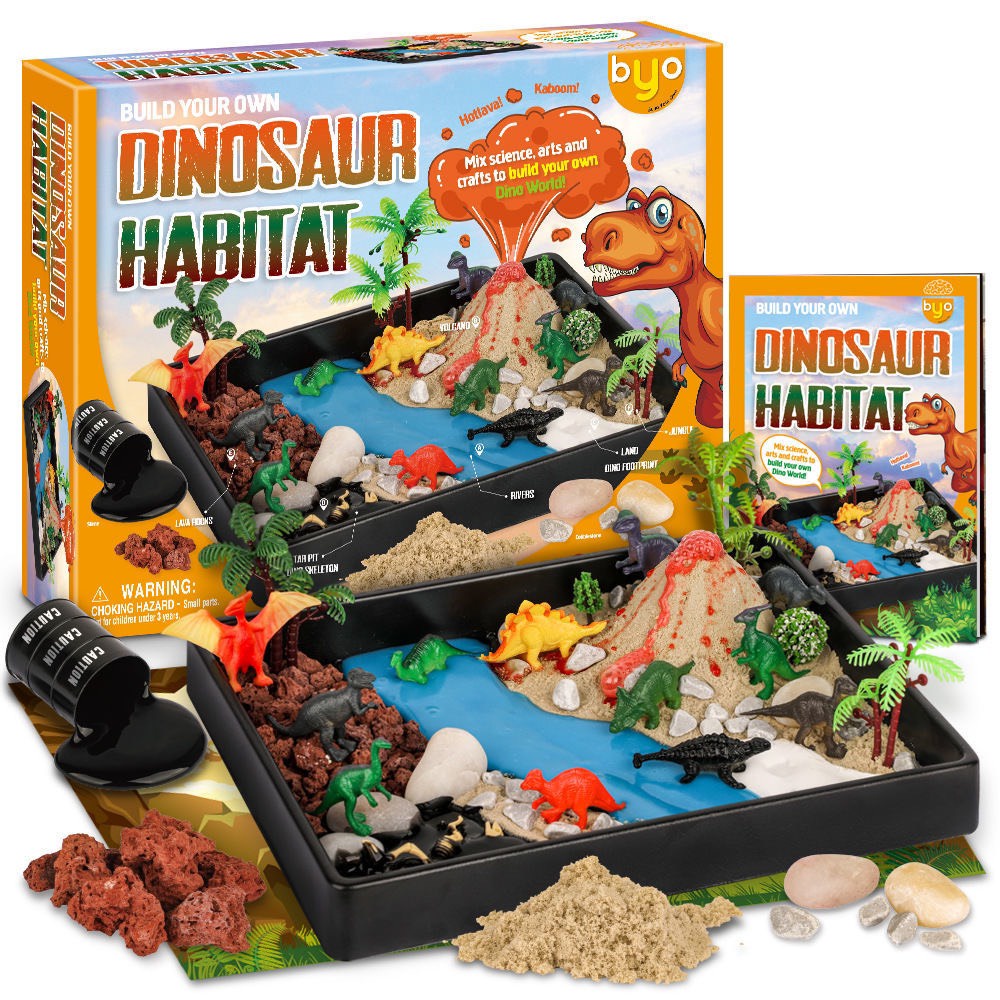 Khủng long đồ chơi Đồ chơi khủng long xây dựng vương quốc khủng long và nham thạch-B0188