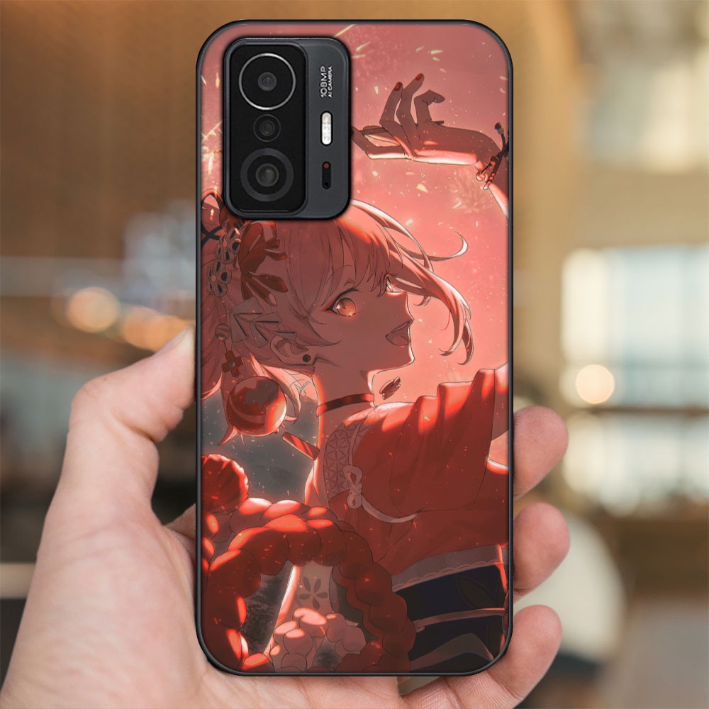 Ốp lưng Xiaomi 11T Pro 5G viền đen in hình Yoimiya Genshin Impact