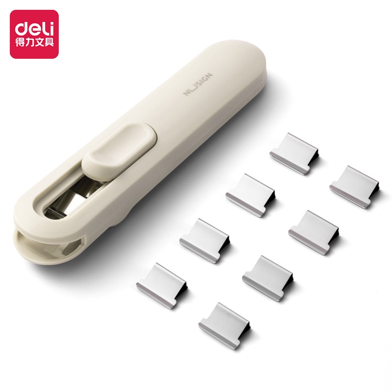 Bộ chốt cài DELI NS085 với 8 kẹp cố định tài liệu văn phòng phẩm 3 màu sắc tùy chọn