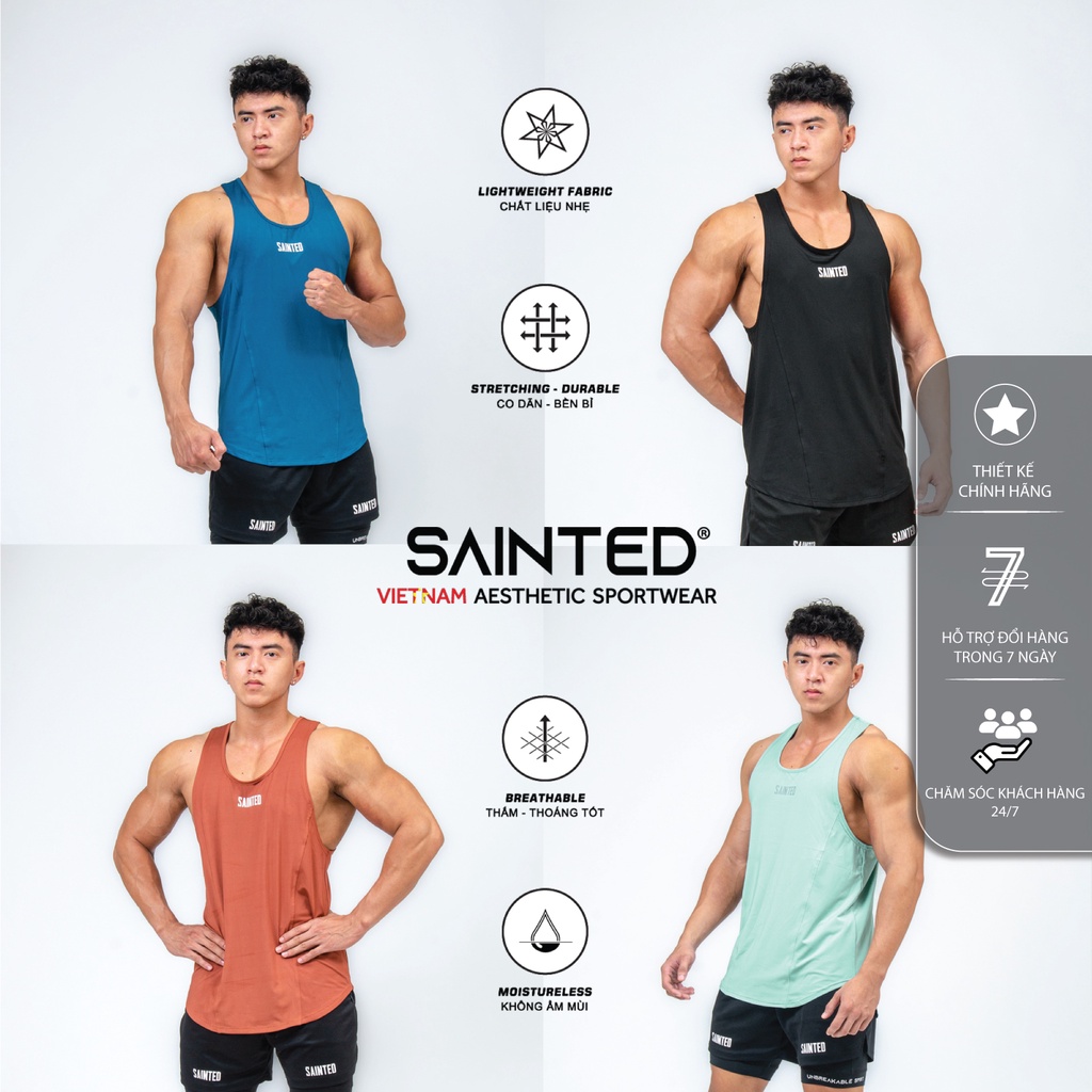 Áo Hybrid Stringer tập gym tôn dáng - SAINTED