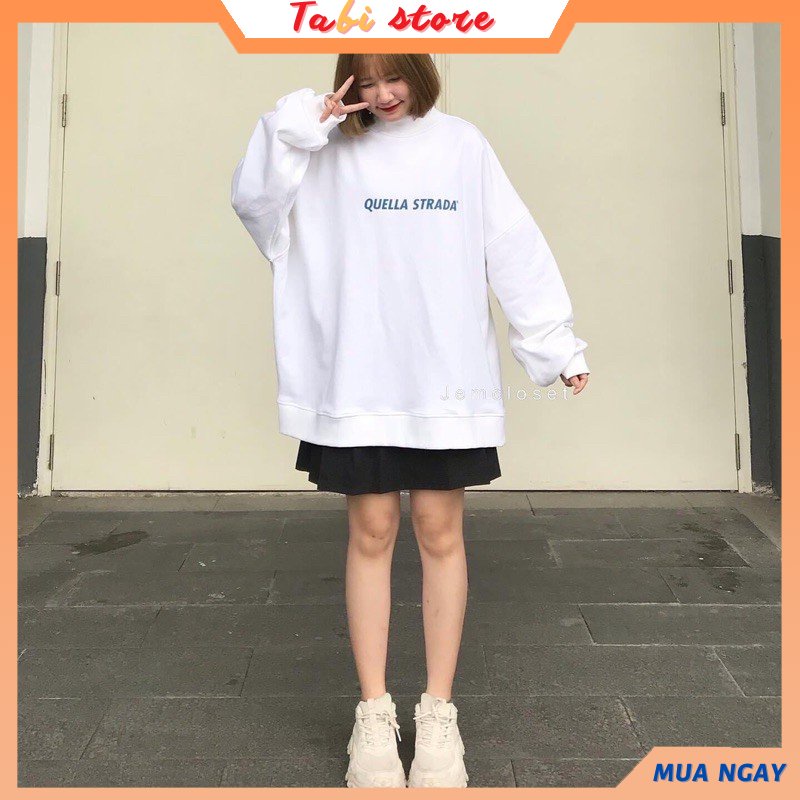 Áo Sweater Nỉ Bông TABI Dáng Rộng Cotton Mịn Unisex Dưới 75kg - Quella Strada