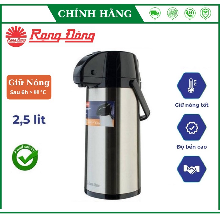 Phích Đựng Nước Nóng Rạng Đông 2,5l RD 2045 ST1.E ( Có Cần Rót Nước)