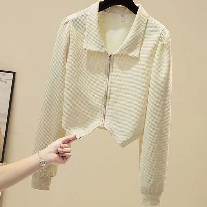 Áo Khoác Cardigan Mỏng Dáng Ngắn Có Khóa Kéo Thời Trang Xuân Thu Cho Nữ