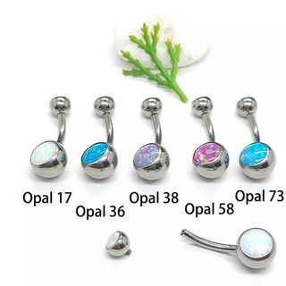 Khuyên rốn basic đá opal thép y tế không han gỉ, không xỉn màu, không kích ứng da