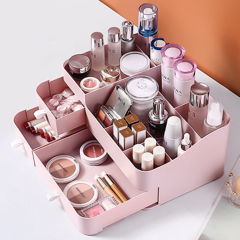 Kệ đựng mĩ phẩm khay đồ trang điểm văn phòng phẩm decor để bàn dễ thương, hộp tủ để đồ trang sức cao cấp BOLITA | BigBuy360 - bigbuy360.vn