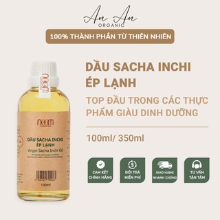 Dầu sacha inchi ép lạnh chai 350ml & 100ml - noom - tặng vòi nhấn chai 350ml