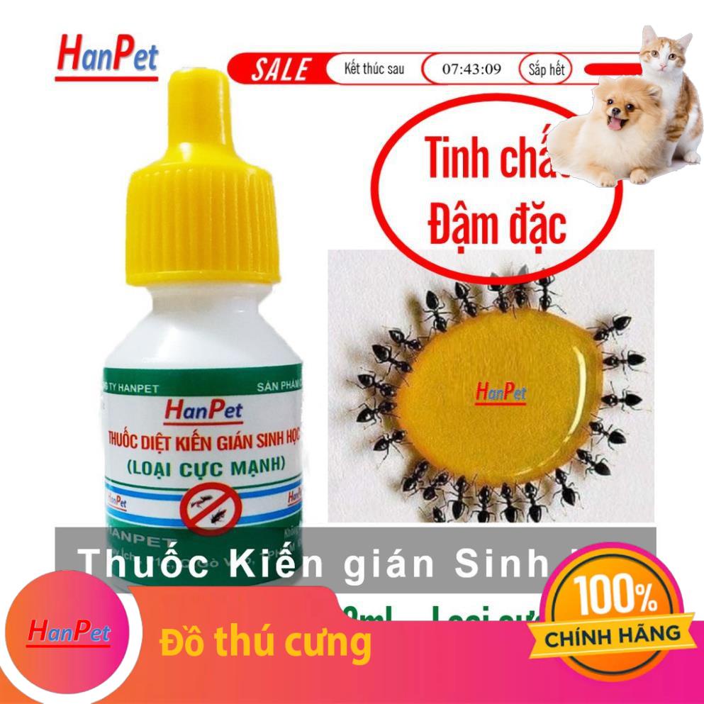 (1 chai) Thuốc kiến gián sinh học Hanpet (chai xanh 12ml) tinh chất đậm đặc diệt kiến hiệu quả an toàn cho trẻ em