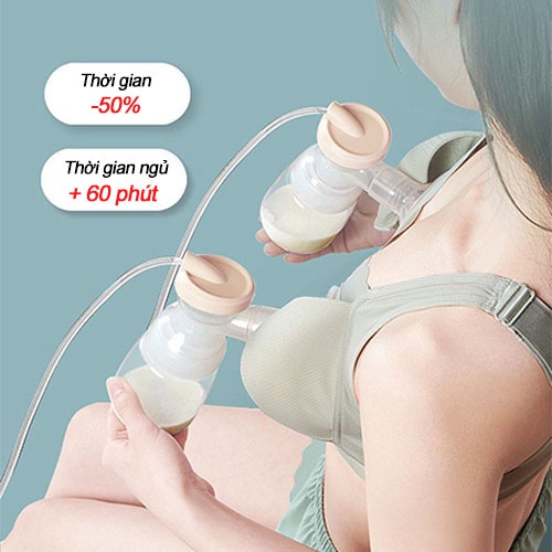 Máy hút sữa điện đôi Kamidi Plus không dây  9 cấp độ hút kèm massage Tutimommy