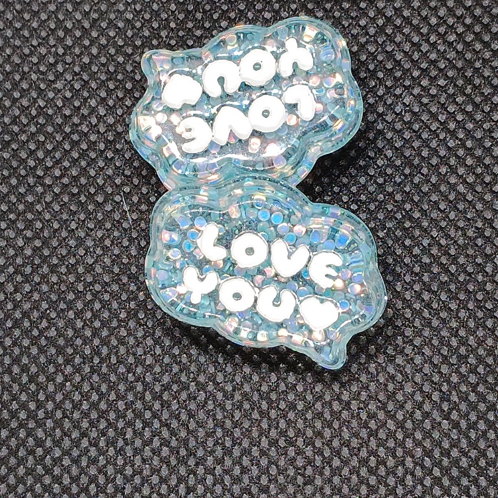 Love You Phụ Kiện Trang Trí Dép Cross Sticker, Jibbitz, Charm 3D Trang Trí Dép Sục, Gắn Dép Cross Sẵn Nút Gắn Siêu Xinh