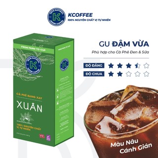 Cà phê rang xay Robusta Arabica Xuân 454G/Hộp thương hiệu K Coffee