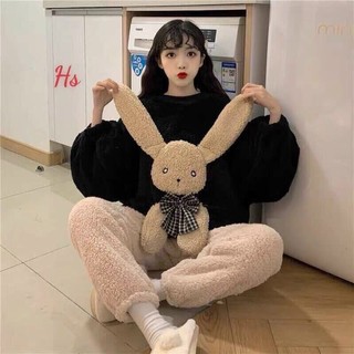Bộ áo lông hình thỏ ( kèm ảnh thật)