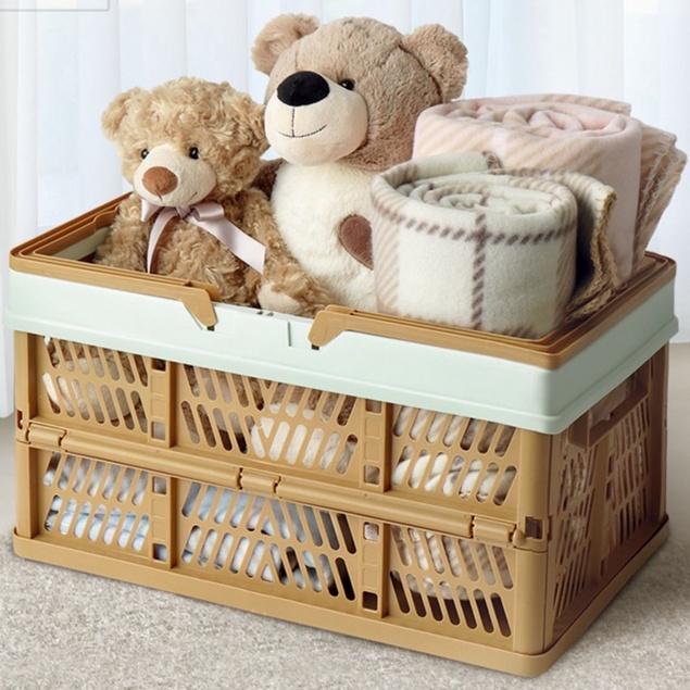 Cái giỏ Giỏ dã ngoại Có thể gập lại Trung bình Phong cách Nhật Bản Tay cầm di động đựng đồ du lịch cho nhà ngoài trời Winter064