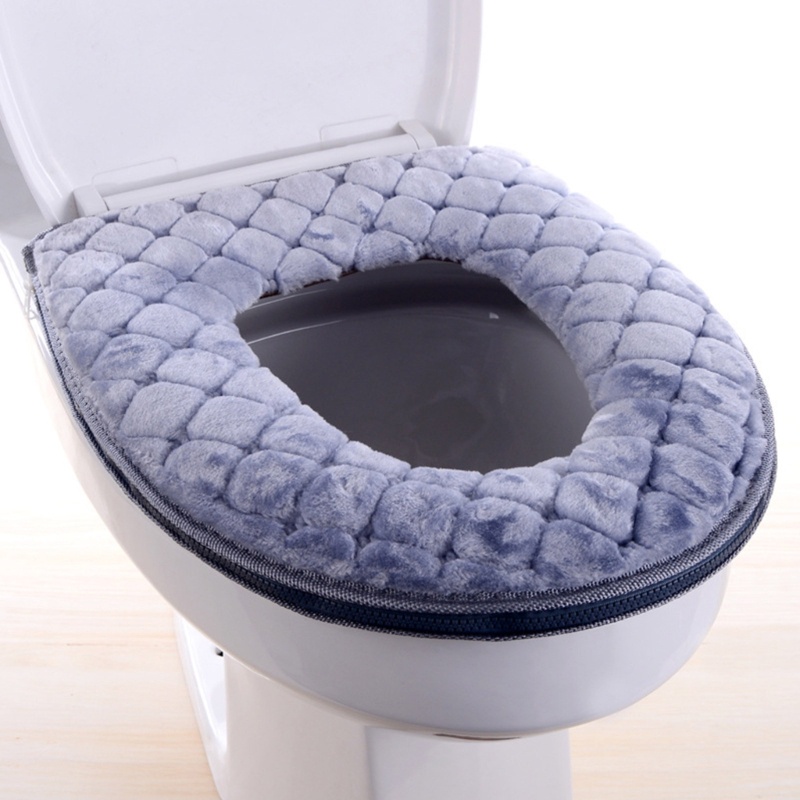 Vỏ Bọc Bệ Ngồi Toilet Giữ Ấm Có Khóa Kéo Tiện Lợi
