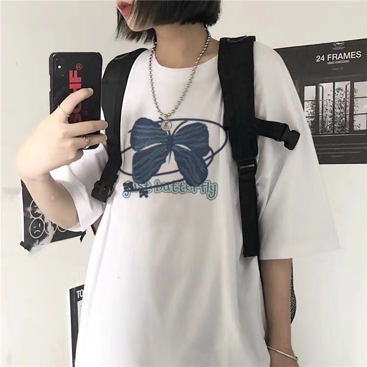 NRVP Áo Thun Unisex Mùa Hè Dáng Suông Tay Cộc Phong Cách Hàn Quốc Cho Nam Nữ
