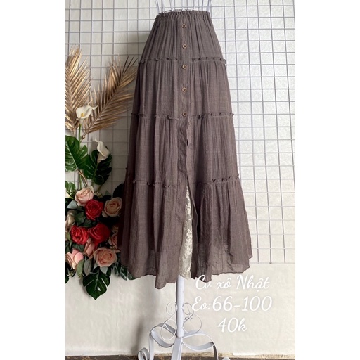 Chân váy dài kiểu vintage