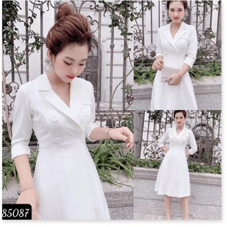 Đầm xòe trắng vintage thời trang dự tiệc sang chảnh - sành điệu cho các nàng nyna fashion