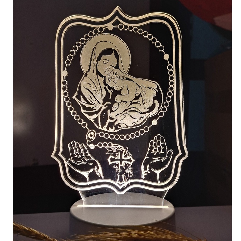Chủ Đề Thiên Chúa Giáo có thể dùng làm đèn ngủ, thờ cúng, quà tặng, trang trí. chuyển đổi 3 màu.