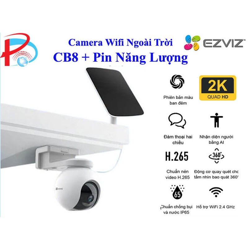 Camera Wifi Ezviz Dùng Pin Sạc Ezviz CB8 3MP, Ezviz BC1C, Ezviz CB3, Ezviz BC2, Ezviz BM1 Trong Trẻ - hàng chính hãng
