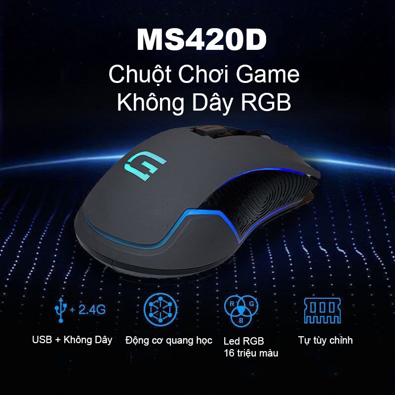Chuột Chơi Game Không Dây - DELL MS420D 2 Chế Độ Tùy Chỉnh