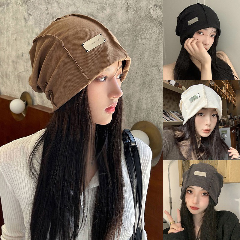 Mũ Dệt Kim Màu Trơn Phong Cách Thời Trang Đường Phố Hàn Quốc