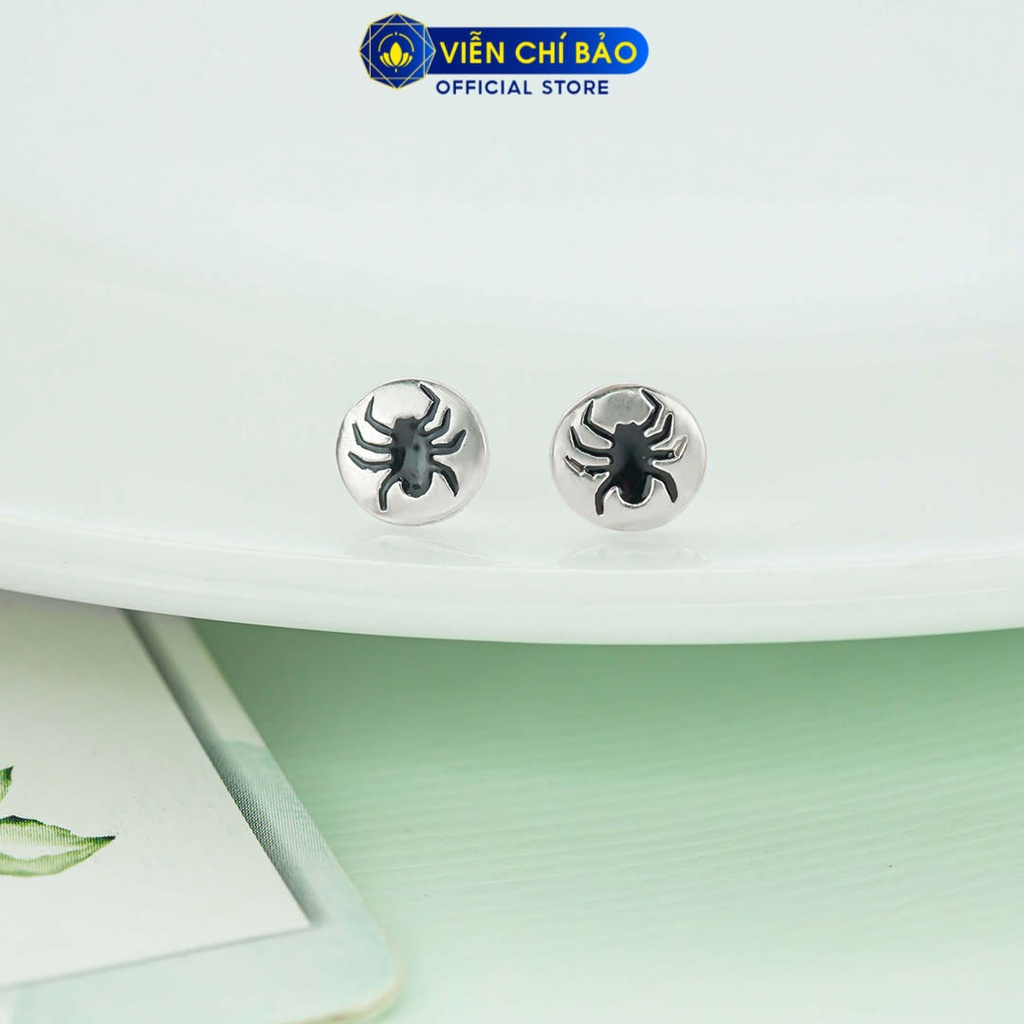 Khuyên tai bạc nữ tròn bọ cạp chất liệu bạc 925 thời trang phụ kiện trang sức Viễn Chí Bảo B400761