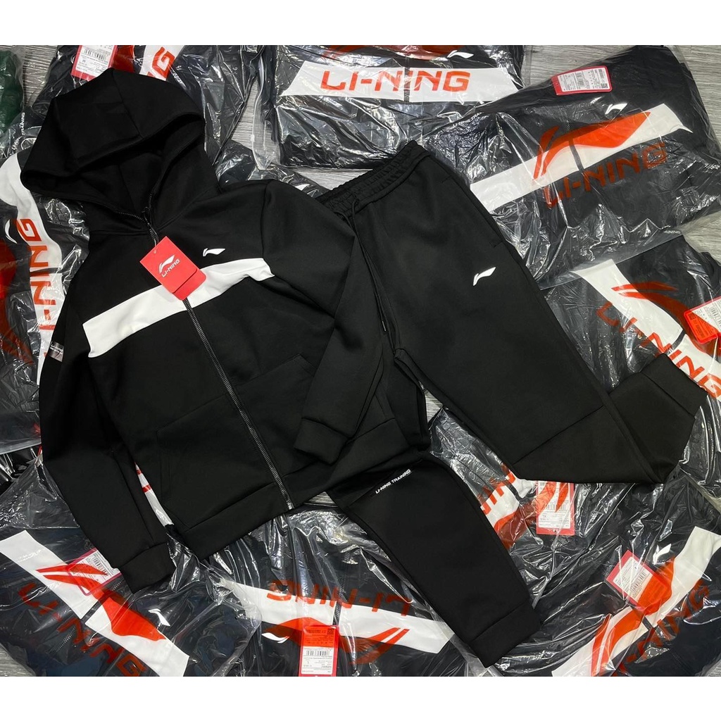 Set Bộ Nỉ Thể Thao nam LI-NING Nam Cao Cấp mới nhất hiện nay 2022, đồ bộ nam