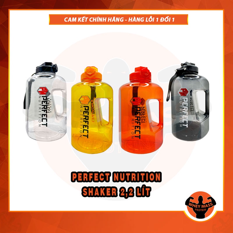 PERFECT NUTRITION SHAKER 2,2 LÍT - Bình uống Nước Bình lắc Tập Gym Phụ Kiện Tập Luyện Thể hình- HÀNG CHÍNH HÃNG 100%