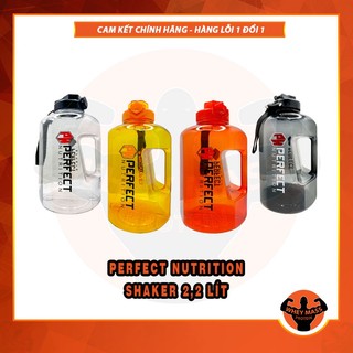 Perfect nutrition shaker 2,2 lít - bình uống nước bình lắc tập gym phụ kiện tập luyện thể hình- hàng chính hãng 100%