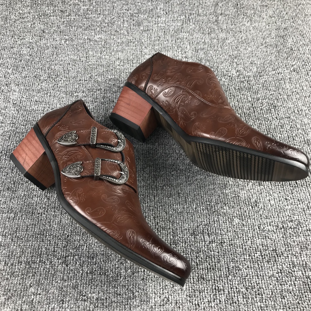 Giày Da Buộc Dây Đế Dày 6cm Tăng Chiều Cao Chống Thấm Nước Thoáng Khí Phong Cách Doanh Nhân Cho Nam