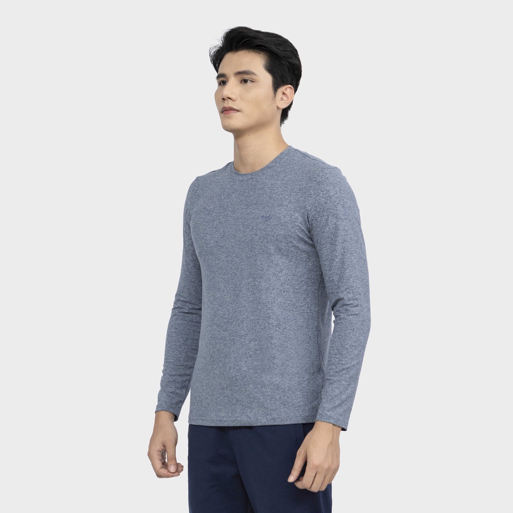 Áo thun nam dài tay ARISTINO phom Regular fit suông nhẹ thoải mái, chát mềm mại, co giãn - ALT008W2