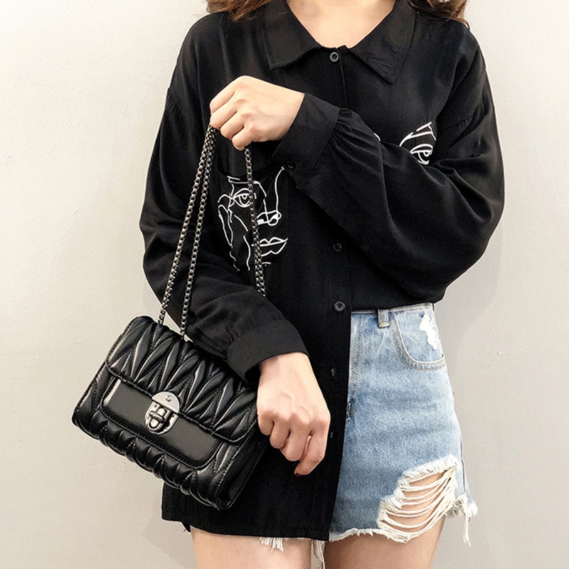 Túi Đeo Chéo Dây Xích Thời Trang Dành Cho Nữ