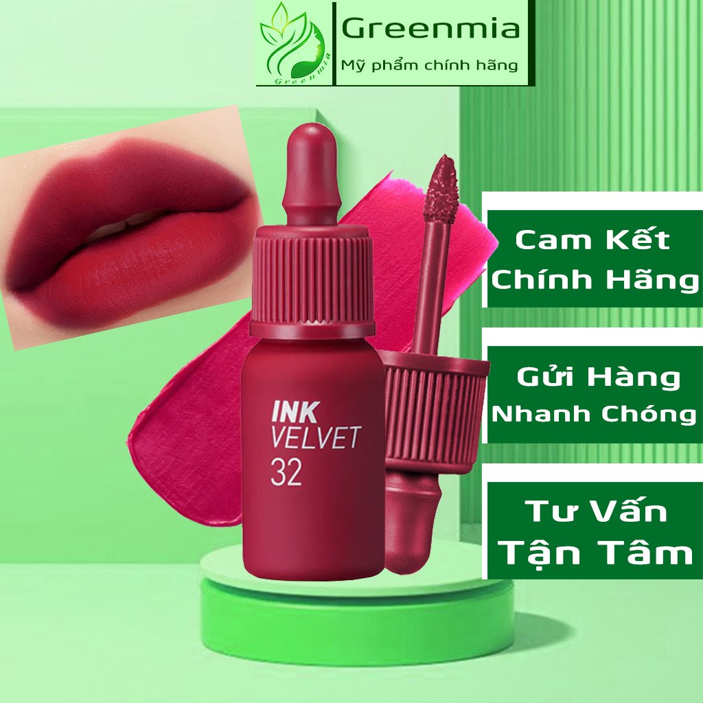 Son Ink 32 Fuchsia Red Đỏ Hồng Mận Lì Peripera Ink Velvet Lip Tint Mới Nhất 4g [CHÍNH HÃNG]
