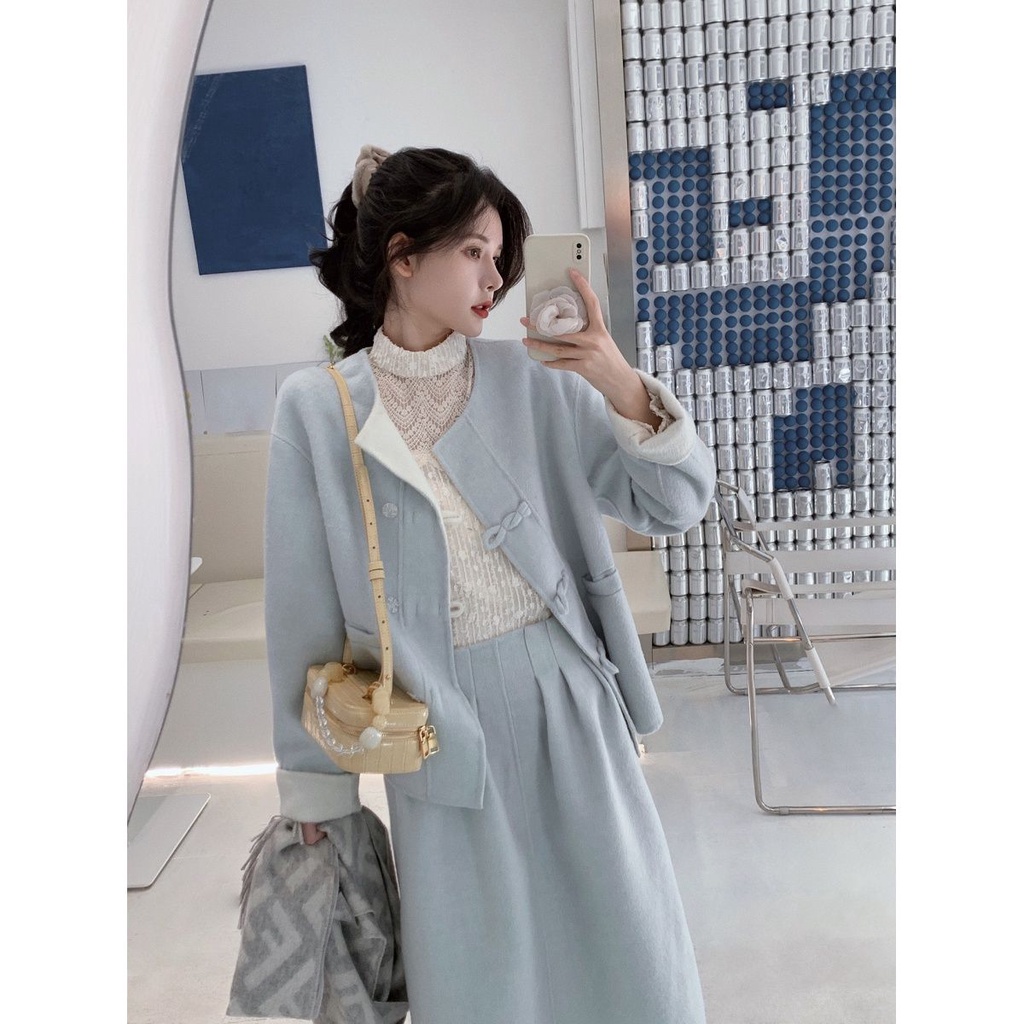 Áo Ren Cổ Cao Thời Trang Pháp 2022 Xinh Xắn