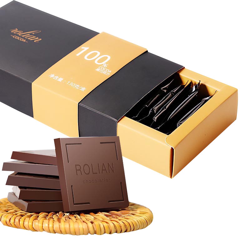 Socola đen nguyên chất không đường 100% 85% 58% - Socola Rolian hộp 130g