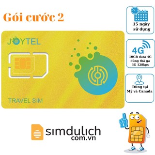 Sim du lịch Mỹ, Canada - Sim data 4G, không giới hạn 3G