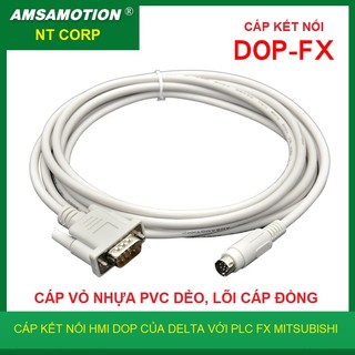 Dop-fx cáp kết nối giữa plc fx của mitsubishi với hmi dop và dop của delta