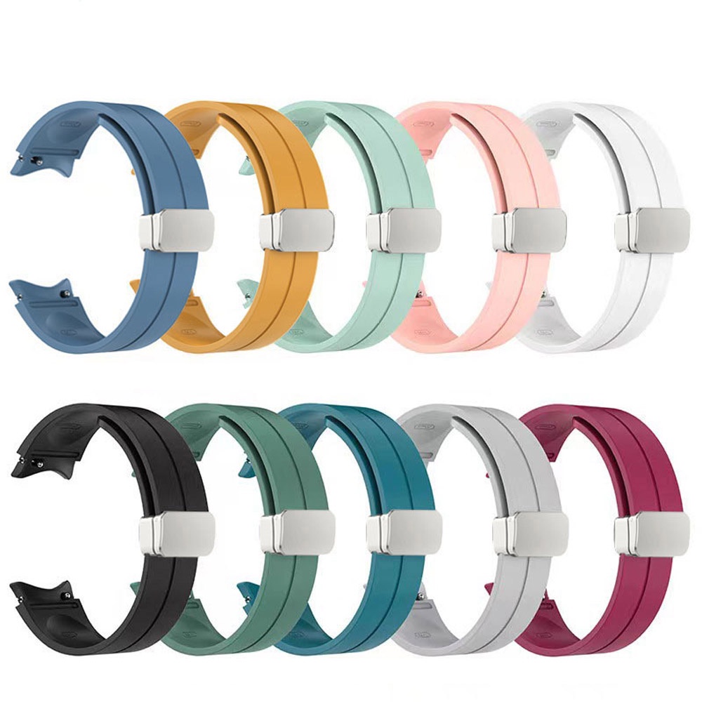 Dây Đeo Silicon Có Khóa Nam Châm Cho Đồng Hồ Thông Minh Samsung Watch 5 / 4 44mm 40mm Watch5 Pro 45mm Watch4 Classic 42mm 46mm