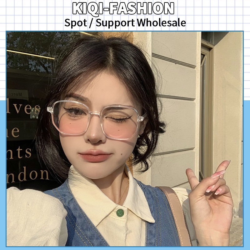 (KIQI-FASHION) COD Kính Mát Gọng Lớn Chống Ánh Sáng Xanh Dương Gradient Làm Đẹp Thời Trang Ngoài Trời / Model / Lễ Kỷ Niệm